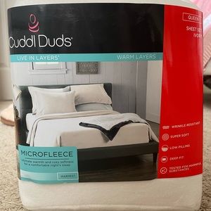 Cuddl Duds Microfleece Queen Sheet Set - Ivory